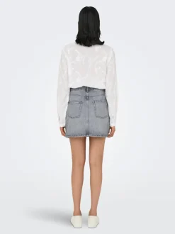 New ONLSTELLA Denim Denim-nederdel Kort nederdel Dame Nederdele|Denimnederdele