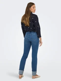 Outlet ONLSUI Mellemhøj talje Slim fit Jeans Dame Jeans|Jeans