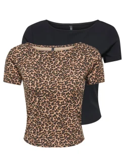 ONLSUSAN 2-pack T-shirt Dame Toppe