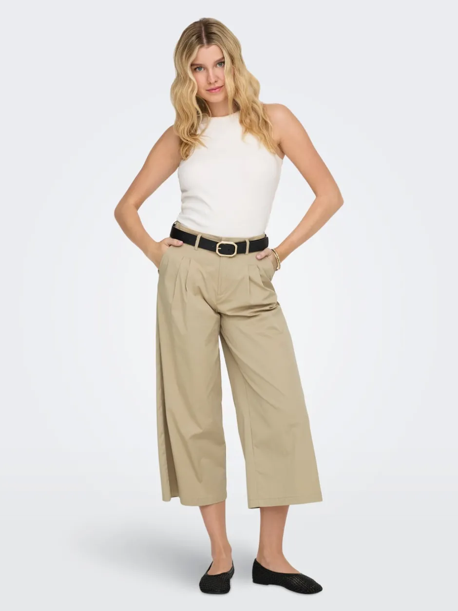 Online ONLTANNY Cropped fit Culottebukser Dame Bukser