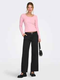 Best ONLTANNY Wide leg fit Chinobukser Dame Bukser