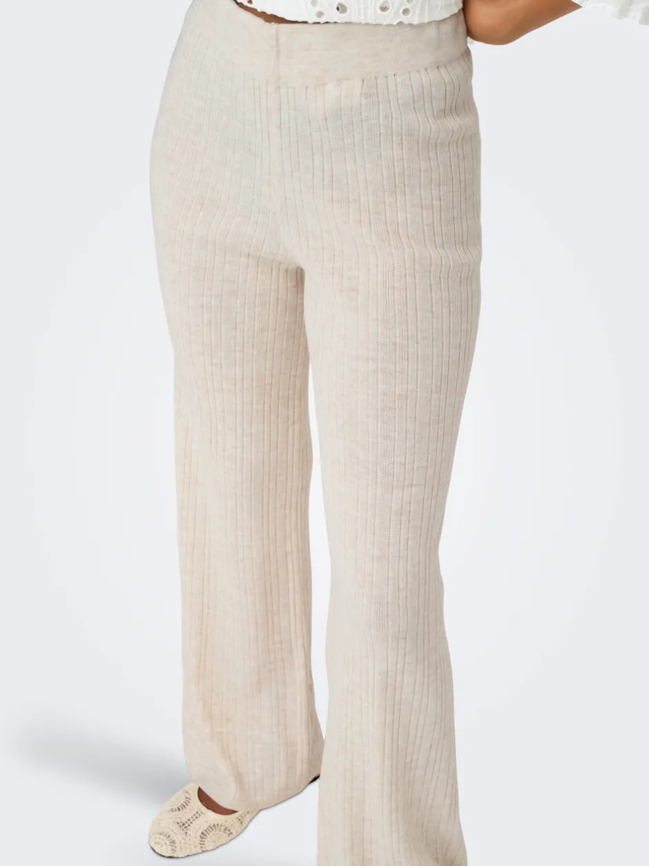 Outlet ONLTHEA Baggy fit Strikkede bukser Dame Bukser
