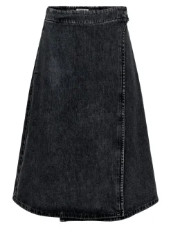 Best ONLTHEA Denim Denim-nederdel Midinederdel Dame Nederdele|Denimnederdele
