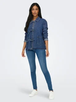 Discount ONLTHILLE Denimjakke Dame Jakker Og Frakker|Double Denim