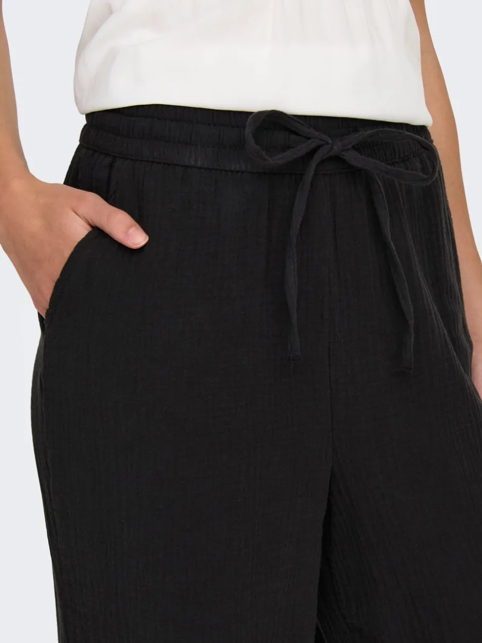 Sale ONLTHYRA Comfort fit Bukser i wide fit Dame Bukser