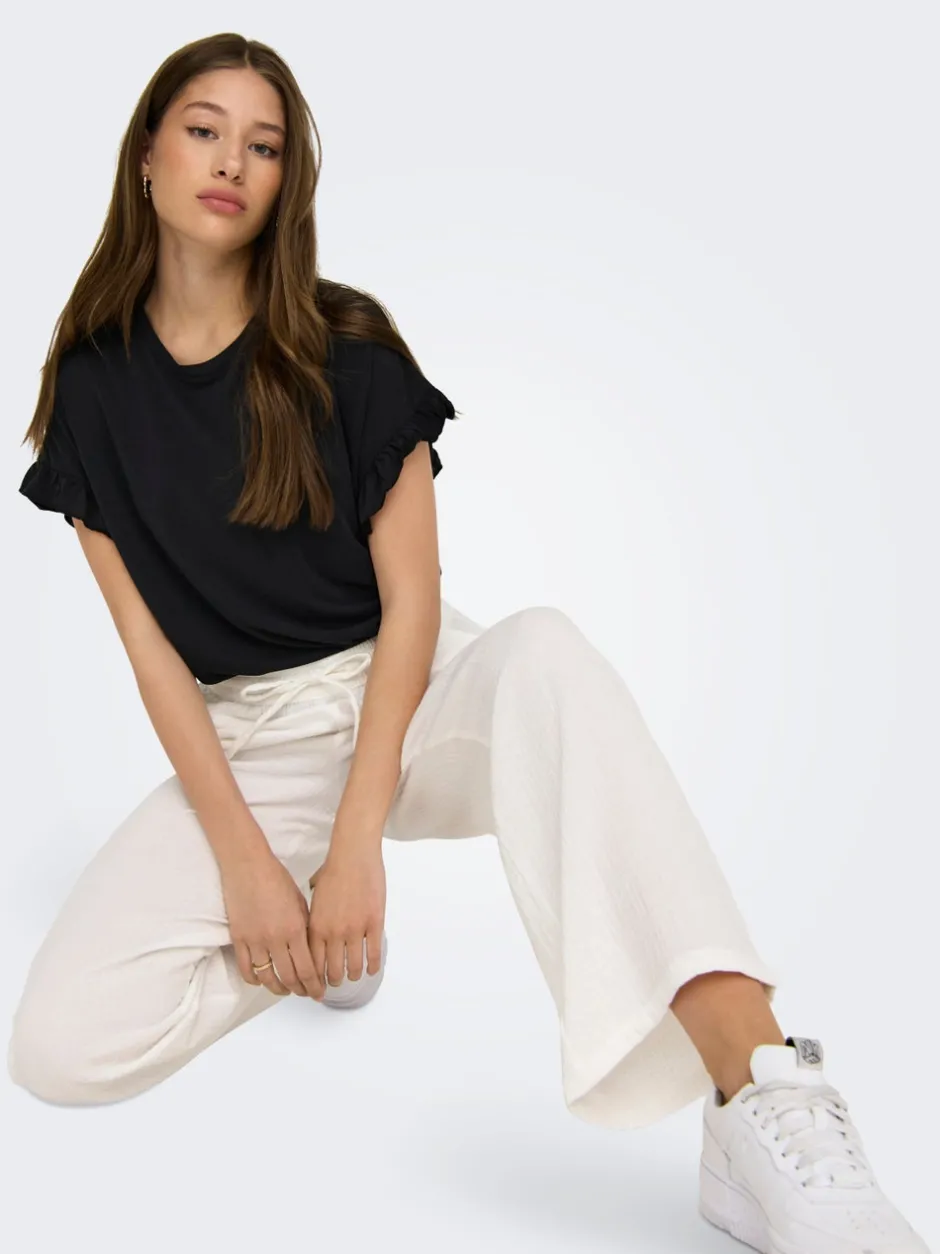 New ONLTHYRA Comfort fit Bukser i wide fit Dame Bukser