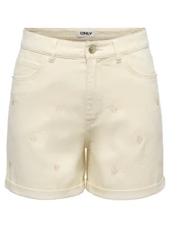 Clearance ONLVEGA Høj talje Mom fit Shorts Dame Shorts|Double Denim
