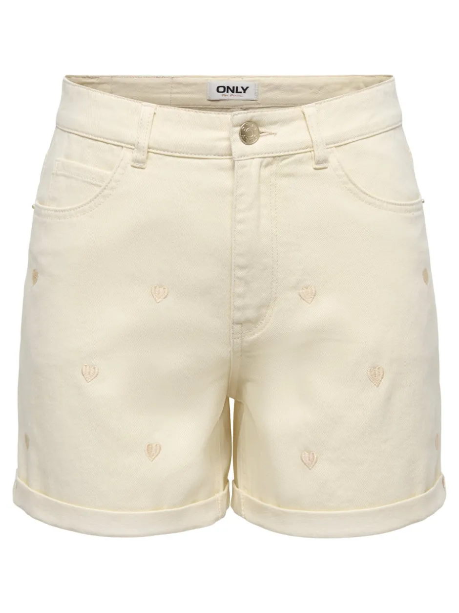 Clearance ONLVEGA Høj talje Mom fit Shorts Dame Shorts|Double Denim