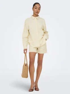 Clearance ONLVEGA Høj talje Mom fit Shorts Dame Shorts|Double Denim