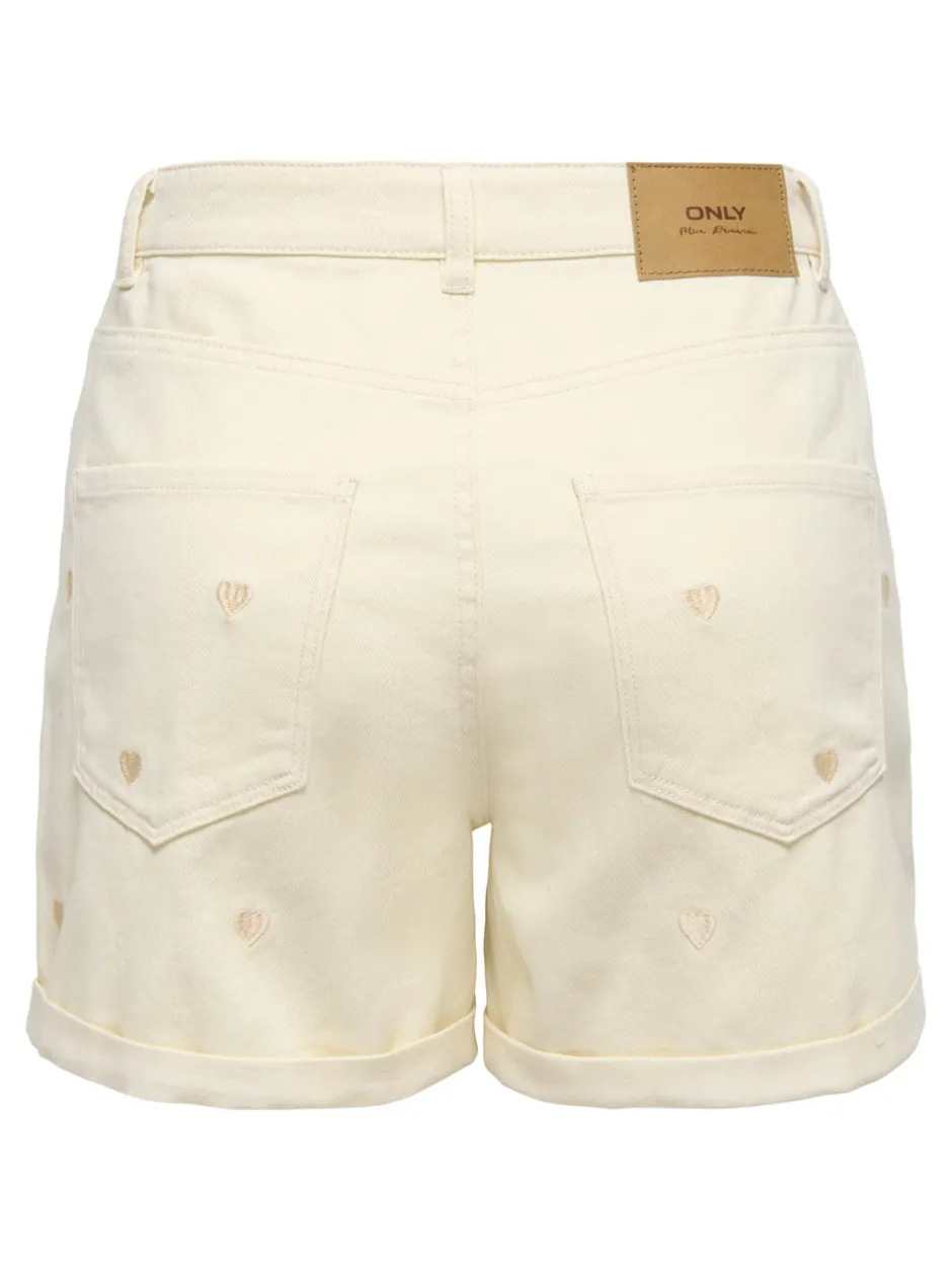 Clearance ONLVEGA Høj talje Mom fit Shorts Dame Shorts|Double Denim