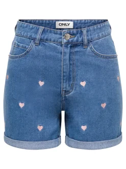 Online ONLVEGA Høj talje Mom fit Shorts Dame Shorts|Double Denim