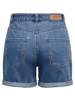 Best ONLVEGA Høj talje Regular fit Denim-shorts Dame Shorts|Double Denim