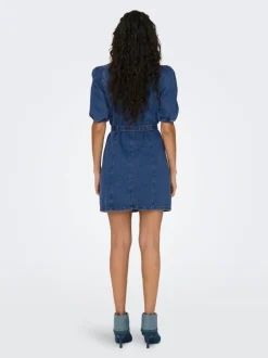 Best ONLVIBBE Kort kjole Dame Kjoler|Double Denim