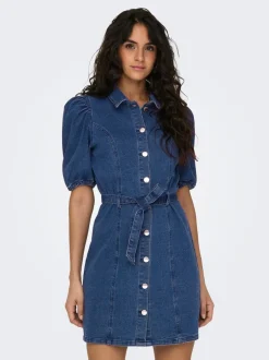 Best ONLVIBBE Kort kjole Dame Kjoler|Double Denim