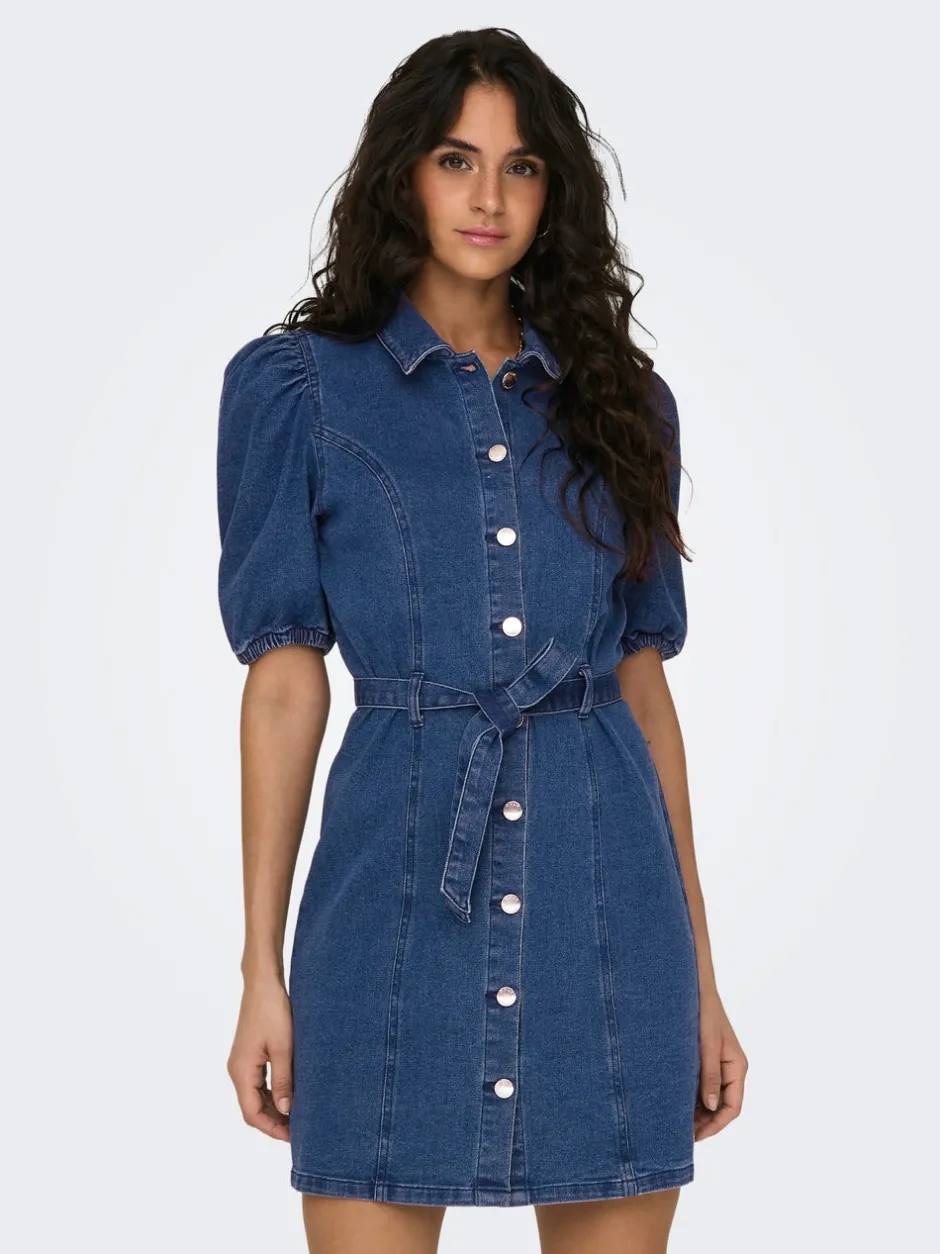 Best ONLVIBBE Kort kjole Dame Kjoler|Double Denim