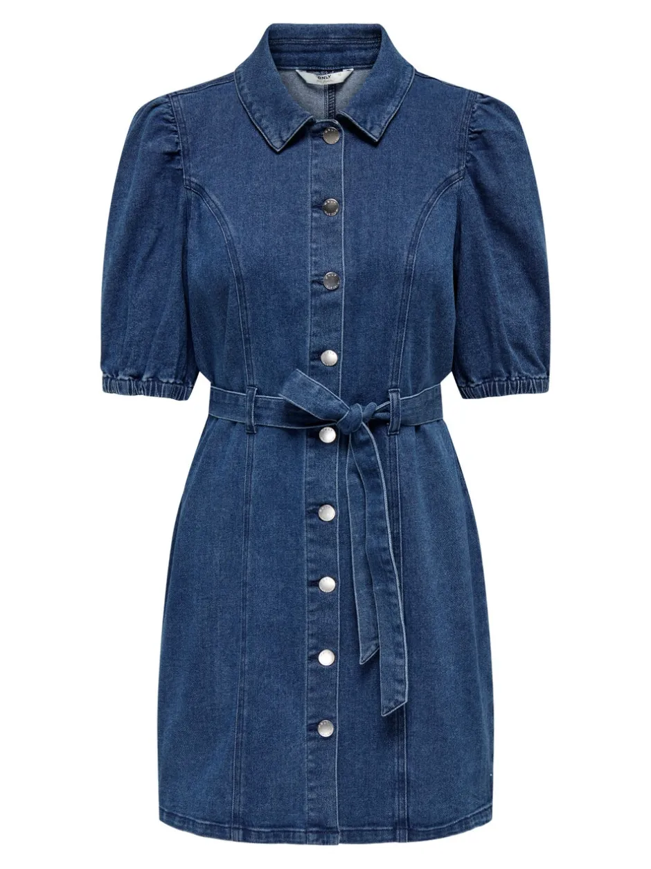 Best ONLVIBBE Kort kjole Dame Kjoler|Double Denim