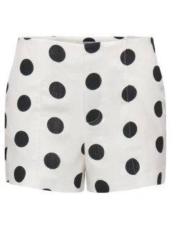 Discount ONLVIESTA Høj talje Regular fit Hør Casual shorts Dame Shorts