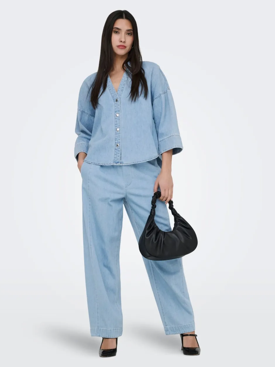 Discount ONLVIX Mellemhøj talje Barrel fit Jeans Dame Jeans|Jeans