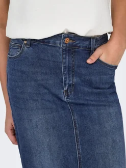 Clearance ONLWALO Denim Denim-nederdel Lang nederdel Dame Nederdele|Denimnederdele