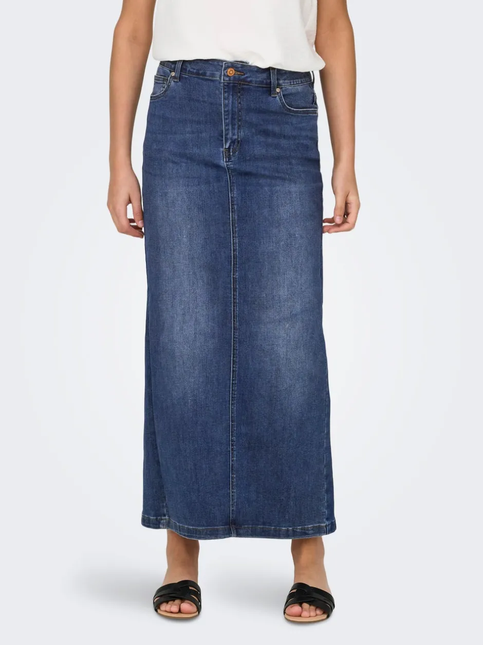 Clearance ONLWALO Denim Denim-nederdel Lang nederdel Dame Nederdele|Denimnederdele