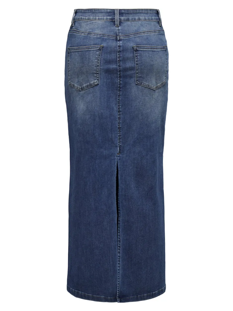 Clearance ONLWALO Denim Denim-nederdel Lang nederdel Dame Nederdele|Denimnederdele