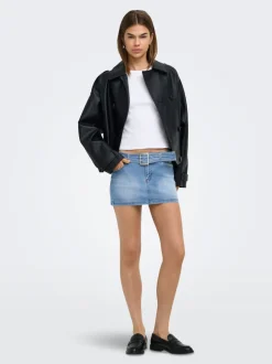 Sale ONLWAUW Denim-nederdel Mininederdel Dame Nederdele|Double Denim