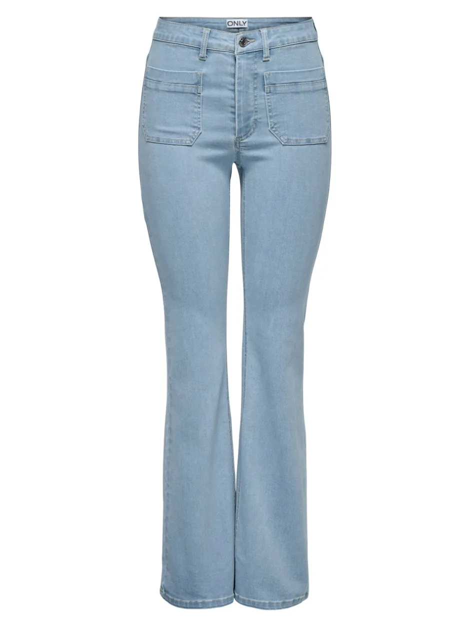 Best ONLWAUW Høj talje Flared fit Jeans Dame Jeans|Jeans