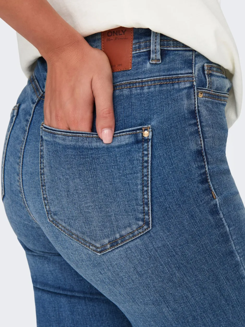 Clearance ONLWAUW Mellemhøj talje Skinny fit Jeans Dame Jeans|Jeans