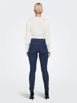 Hot ONLWAUW Mellemhøj talje Skinny fit Jeans Dame Jeans|Jeans