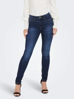Hot ONLWAUW Mellemhøj talje Skinny fit Jeans Dame Jeans|Jeans