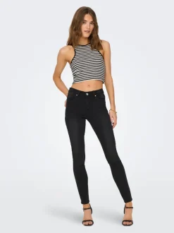 Sale ONLWAUW Mellemhøj talje Skinny fit Jeans Dame Jeans|Jeans
