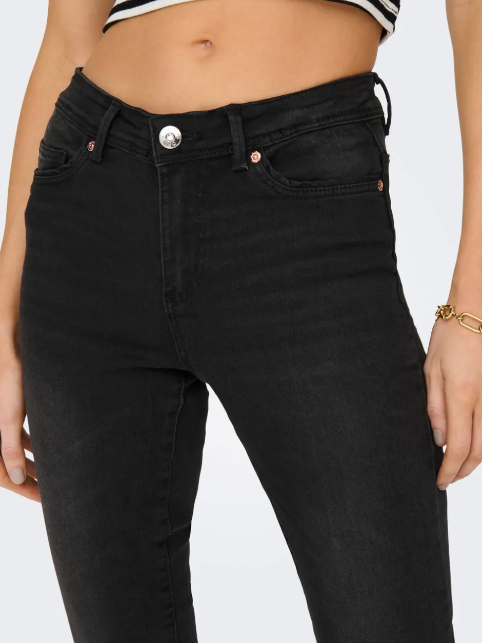 Sale ONLWAUW Mellemhøj talje Skinny fit Jeans Dame Jeans|Jeans