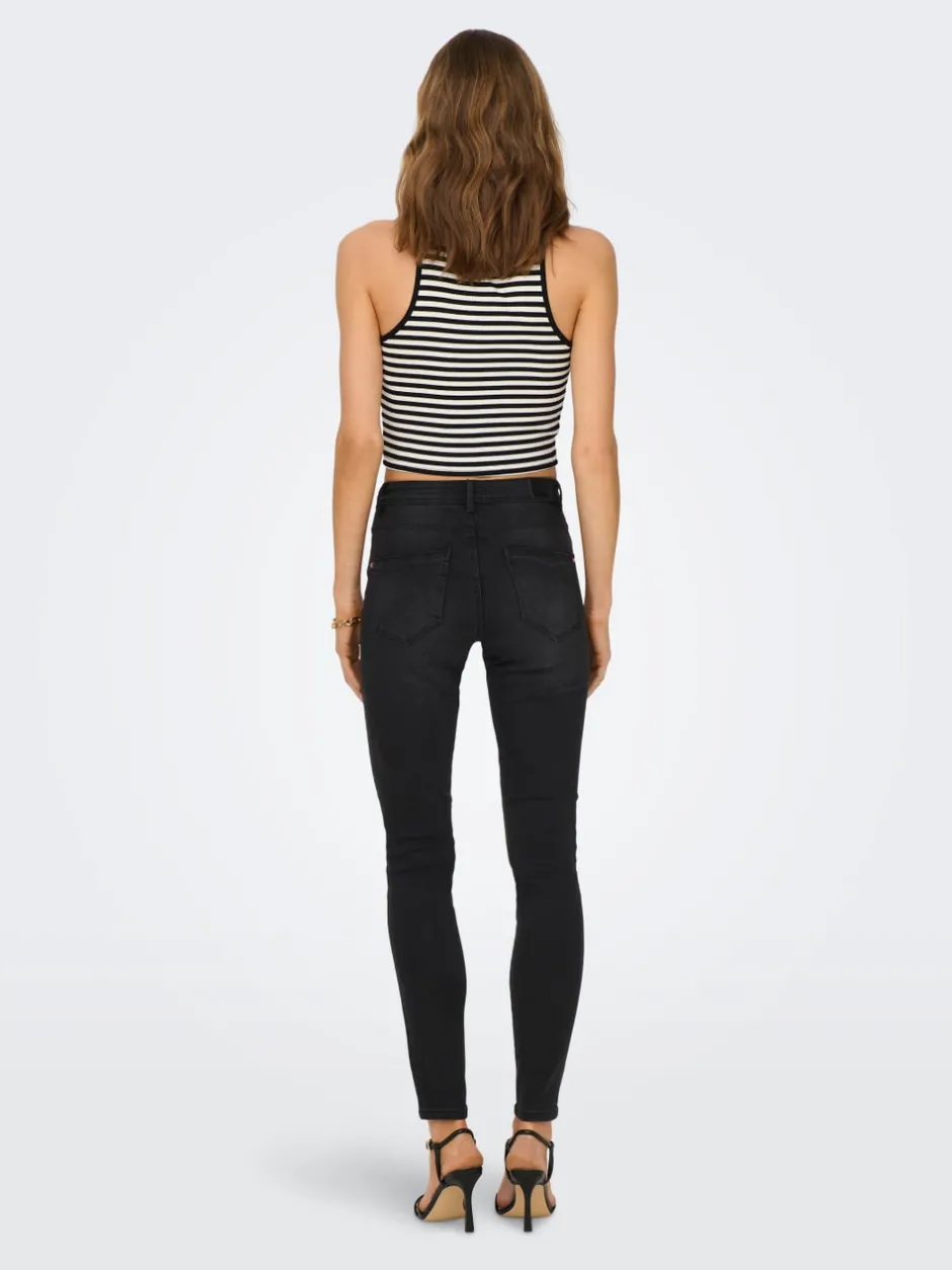 Sale ONLWAUW Mellemhøj talje Skinny fit Jeans Dame Jeans|Jeans