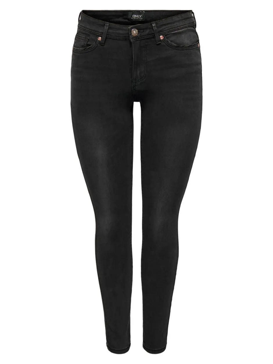Sale ONLWAUW Mellemhøj talje Skinny fit Jeans Dame Jeans|Jeans