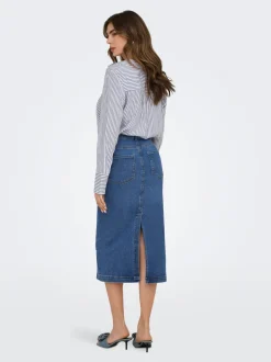 Online ONLWONDER Denim Denim-nederdel Midinederdel Dame Nederdele