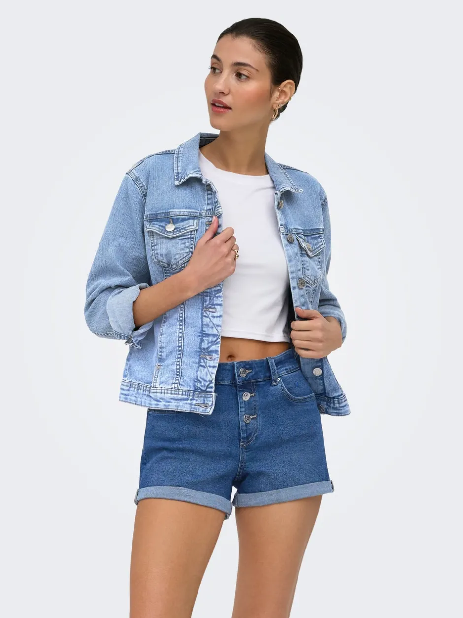 Online ONLWONDER Denimjakke Dame Jakker Og Frakker|Double Denim