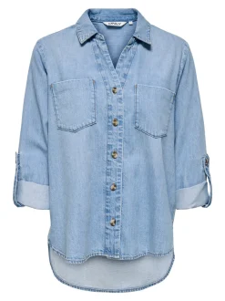 ASMIN Denim-skjorte Dame Double Denim|Skjorter