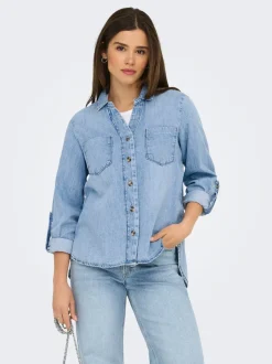 ASMIN Denim-skjorte Dame Double Denim|Skjorter