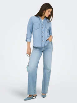 ASMIN Denim-skjorte Dame Double Denim|Skjorter