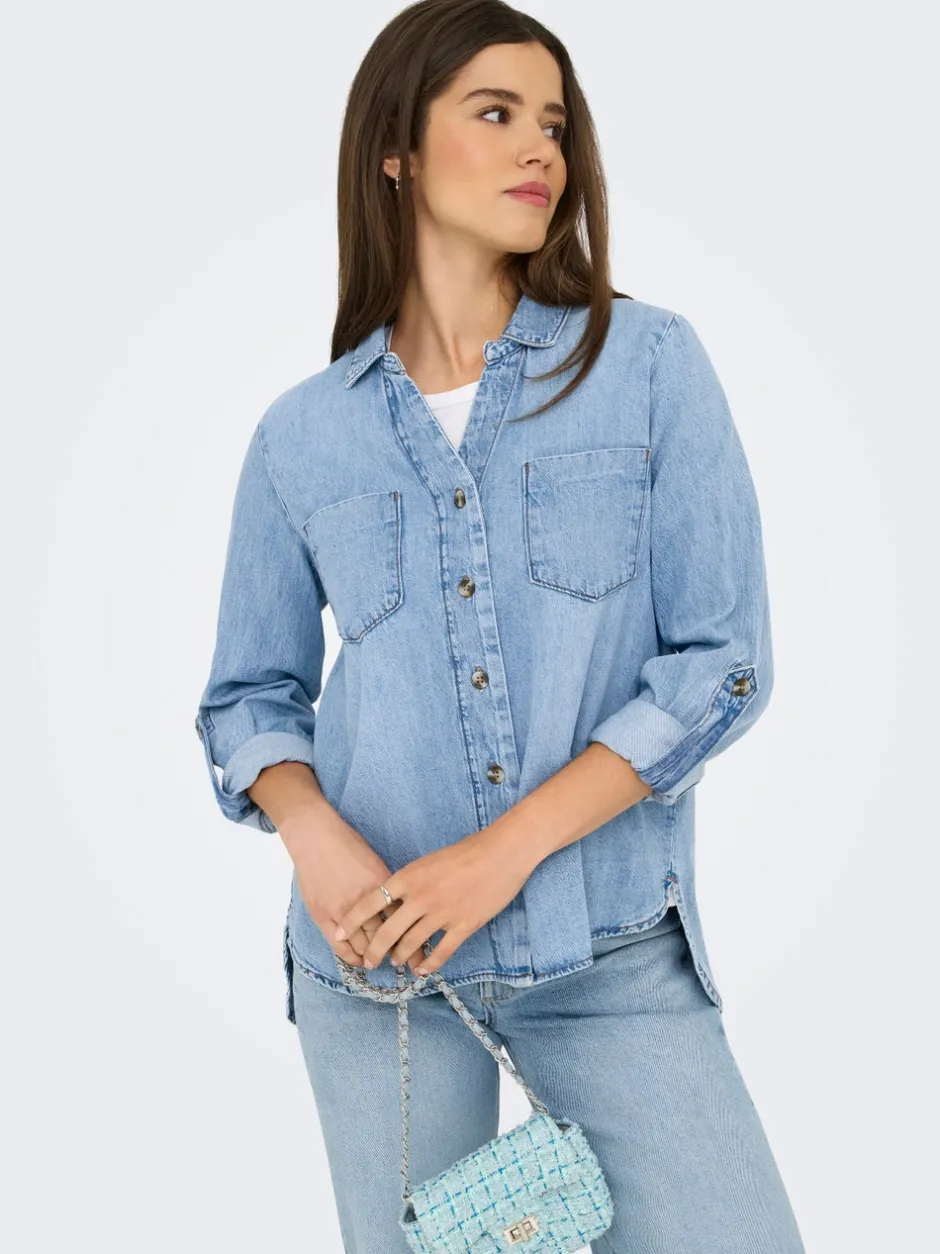 ASMIN Denim-skjorte Dame Double Denim|Skjorter
