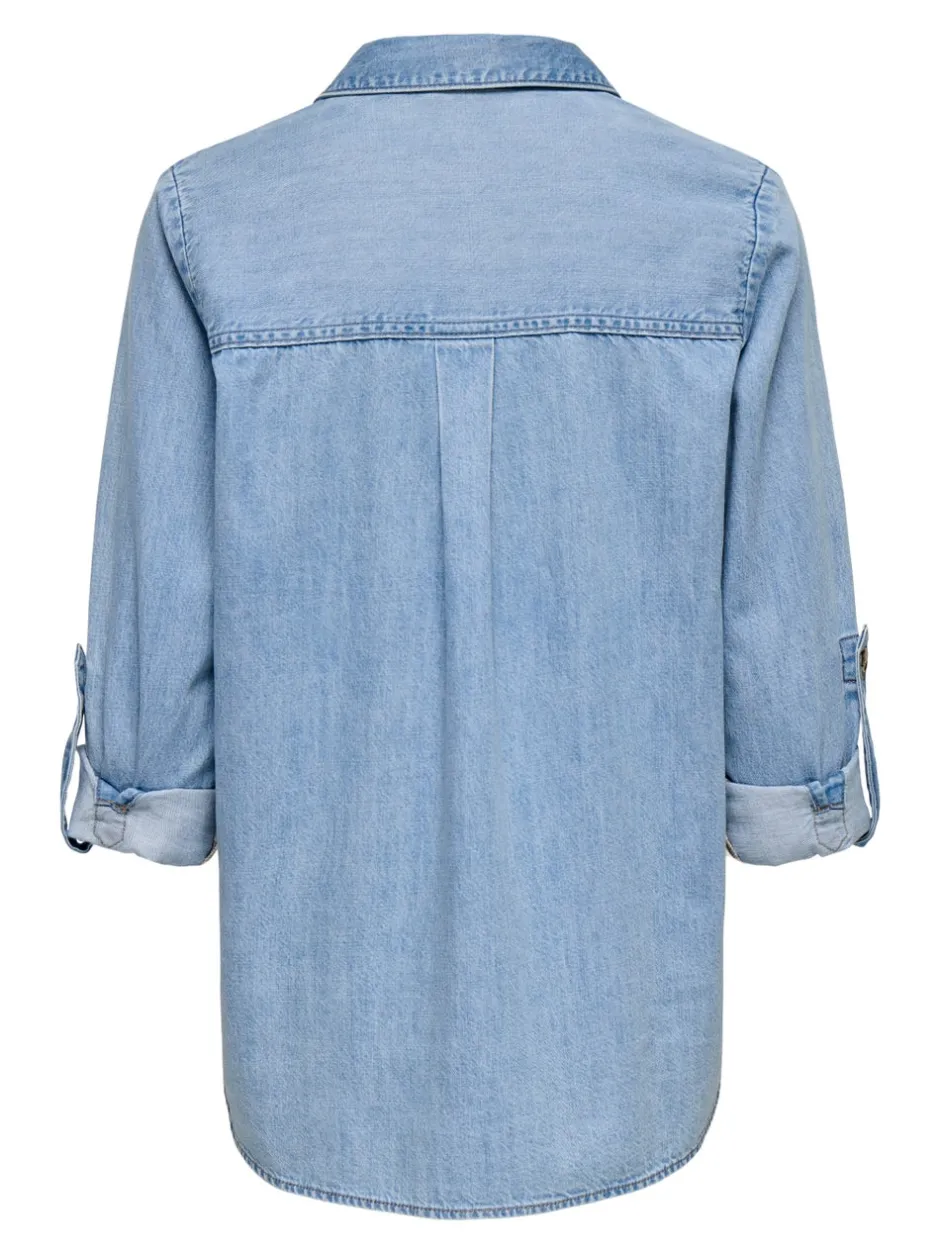 ASMIN Denim-skjorte Dame Double Denim|Skjorter