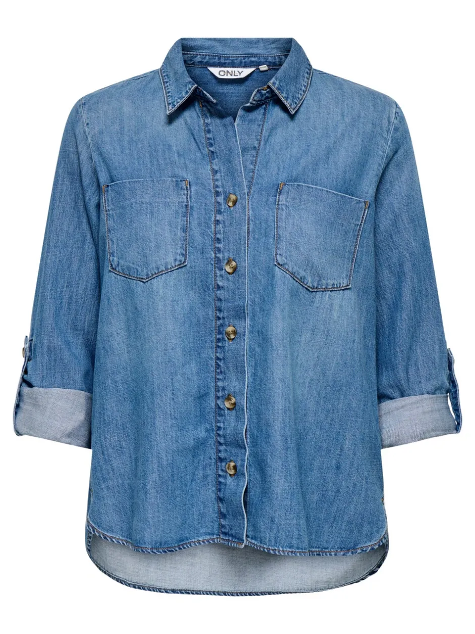 ASMIN Denim-skjorte Dame Double Denim|Skjorter