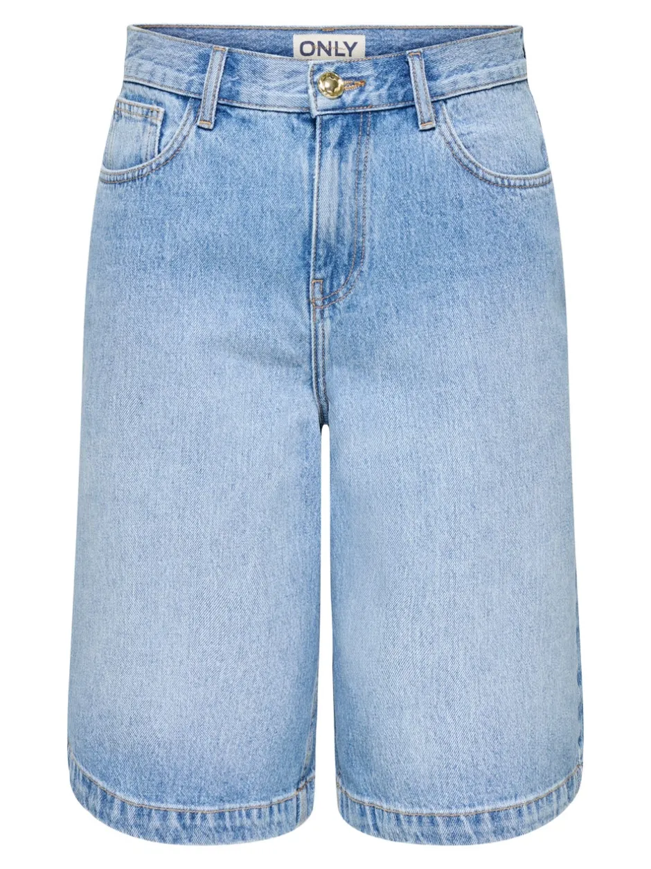 Discount ONLZAGU-DORSI Mellemhøj talje Loose fit Denim-shorts Dame Shorts|Double Denim