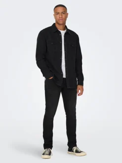 Outlet ONSBANE Denim-skjorte Skjorter