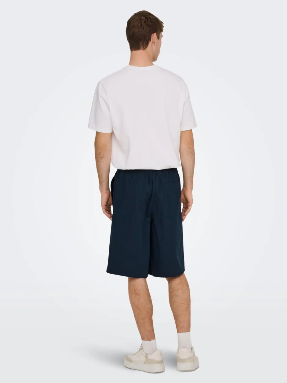Outlet ONSDAVES Wide leg fit Hør Shorts Shorts