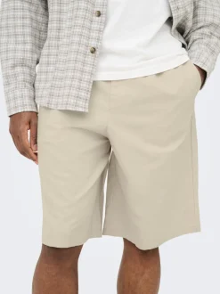 Sale ONSDAVES Wide leg fit Hør Shorts Shorts