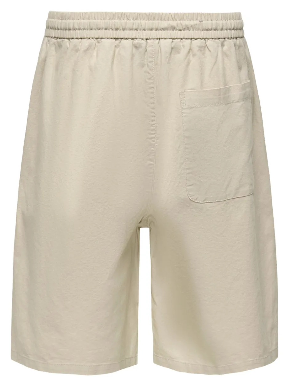 Sale ONSDAVES Wide leg fit Hør Shorts Shorts