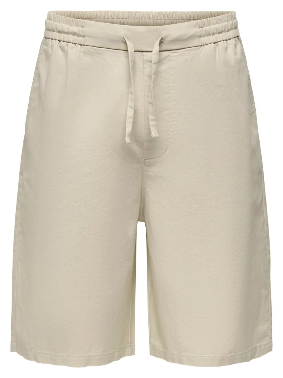 Sale ONSDAVES Wide leg fit Hør Shorts Shorts