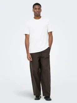 ONSDAVES Wide leg fit Hør Bukser Bukser