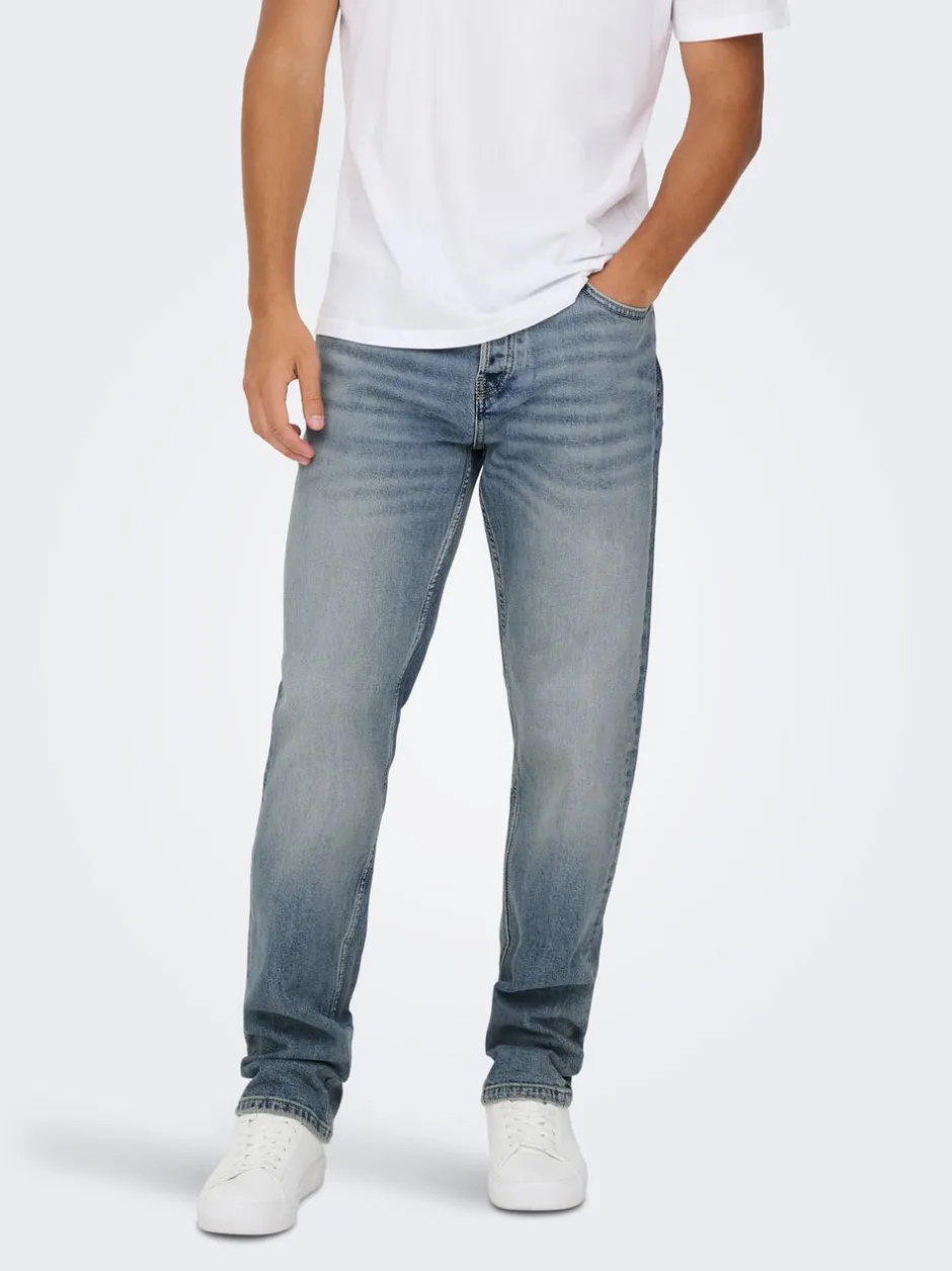 Best ONSEDGE Mellemhøj talje Straight fit Jeans Jeans|Jeans